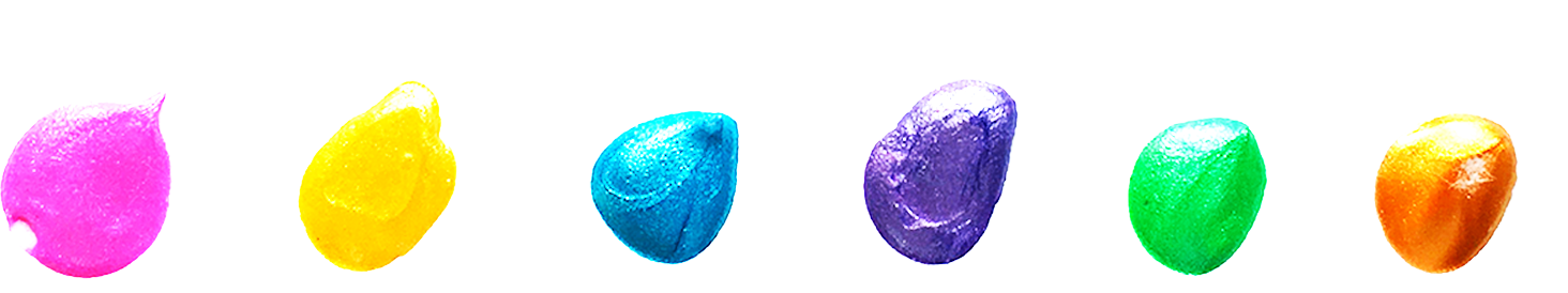 Vibrant Jewel Tone Paint Daubs