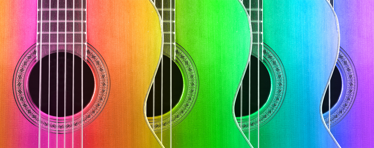 Musical Instrument Background Rainbow