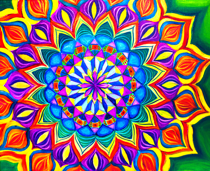Colorful Mandala Art Oil Painting