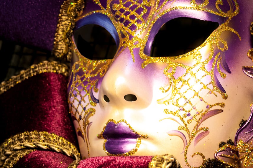 Venetian mask, selective focus - Stock Image