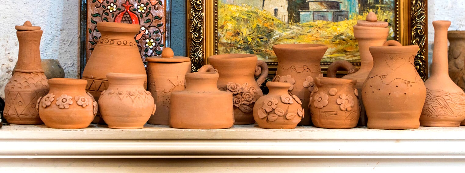 clay art pots
