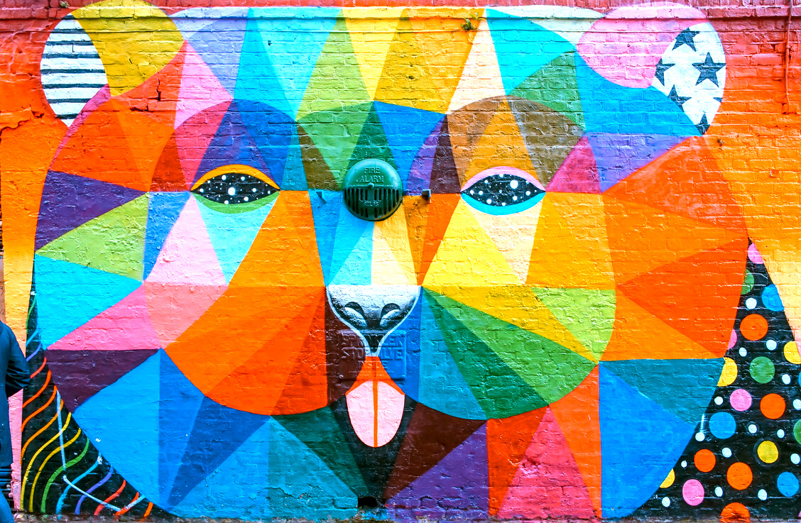 Selective Photograph of a Wall With Grafitti